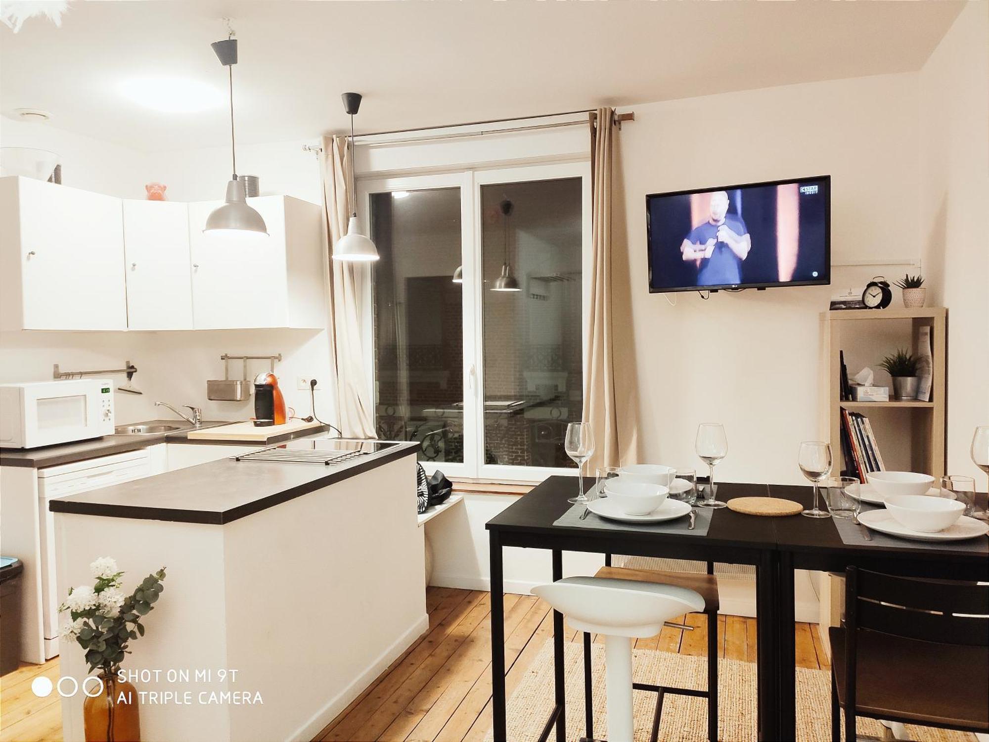 Apartament Chaleureux T2 Au Style Vintage - Rue Gratuite Amiens Zewnętrze zdjęcie